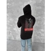 Oversize Üç İplik Kapüşonlu SweatShirt - Siyah