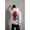 OversizeKapüşonlu Sweatshirt – “Don’t Be Terrified”  Beyaz -