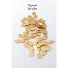 Oya Abiye Bileklik Kolye Pleksi Metalik Plastik Pul Altın Renk 8 gram 40 adet - BNC480