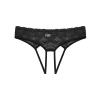 Özel Bölgesi Açık Kadın Siyah Fantazi Külot