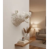 Özel Tasarım Beyaz Ayı Duvar Aksesuarı 3d Dekoratif Heykel 25x19 Cm
