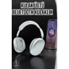 P9 Plus Kablosuz Kulak Üstü Bluetooth Kulaklık Beyaz Mikrofonlu Kulaküstü Kablosuz Kulaklık