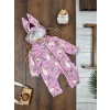 Pamuklu Fermuarlı Kız Bebek Tulum