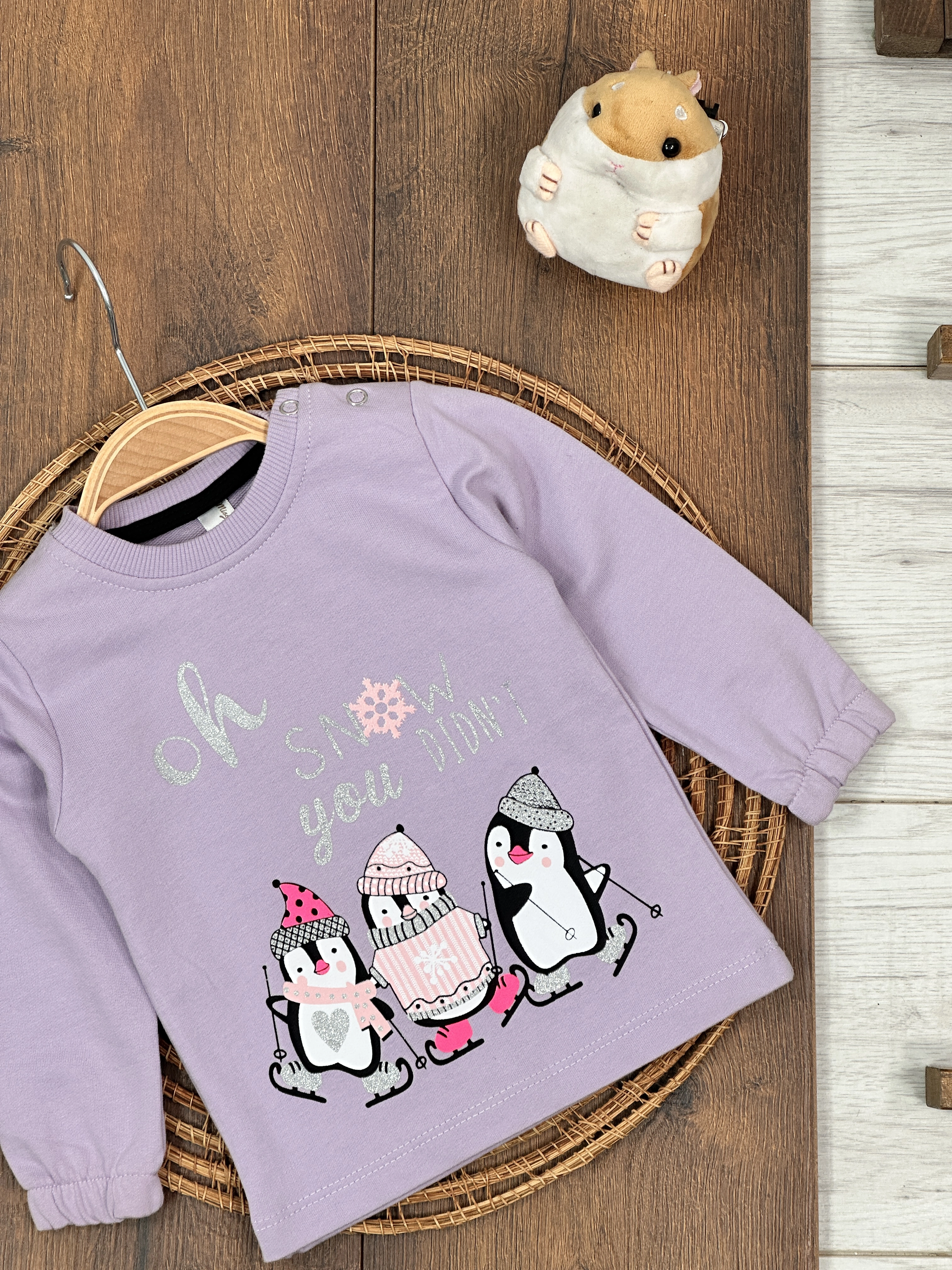 Pamuklu Uzun Kollu Kız Çocuk Tek Üst