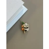 Panda Broş - Beyaz