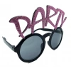 Party Yazılı Simli Pembe Renk Parti Gözlüğü