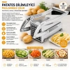 PATATO-CHIPPER MANUEL PATATES - SEBZE DİLİMLEME MAKİNESİ KOMPLE METAL ÜSTTEN KOLLU (4887)