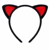 Peluş Kedi Kulak Taç Kırmızı Siyah – Çocuk Parti & Kostüm Tacı