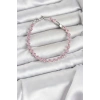 Pembe Kare Zirkon Taşlı Gümüş Renk Pirinç Su Yolu Kadın Bileklik - TJ-BB8323