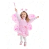 Pembe Kelebek Kız Seti – 50 cm Kelebek Kanadı, Taç ve Asa