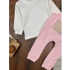 PEMBE LASTİKLİ PAÇA, PAMUKLU, DESENLİ, MEVSİMLİK, GÜNLÜK, KIZ ÇOCUK & BEBEK TULUM