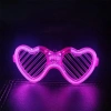 Pembe LED Işıklı Kalp Gözlük – 3 Modlu Parti & Glow Gözlüğü