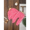 PEMBE RENK  FERMUARLI DİK YAKA ÇİZGİLİ ÇİZGİLİ PAÇALARI LASTİKLİ KIZ ÇOCUK & BEBEK TAKIM