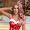 Pembe Siyah Kırçıllı Tül Peruk