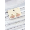 Pembe Zirkon Taşlı Gold Swan Kuğu Model Kadın Küpe TJ-BKP11942