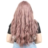 Perçemli Uzun Su Dalgası Fiber Sentetik Peruk- Gül Kurusu