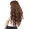 Perçemli Uzun Su Dalgası Fiber Sentetik Peruk- Kahve Karamel