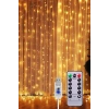 Perde Led 10 Sarkıtlı USB li  3 Metre Kumandalı 8 Modlu (3 mt X 3 mt ) Peri Led
