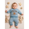 Persona Bear Nakışlı % 100 Pamuk 2li Erkek Bebek Takım