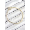 Pirinç Charm Zirkon Taşlı Kalp Model Gold Renk Kadın Bileklik - TJ-BB7809
