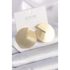 Pirinç Gold Renk Daire Plaka Model Kadın Küpe - TJ-BKP9525