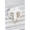 Pirinç Gold Renk Sarmal Model Zincir Bağlantılı Ear Cuff Küpe Seti - TJ-BKP11536
