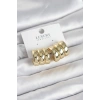 Pirinç Gold Renk Üçlü Görünüm Kadın Küpe - TJ-BKP11755