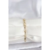 Pirinç Gold Renk VIP Seri Kemik Model Zirkon Taşlı Kadın Bileklik - TJ-BB8275