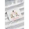 Pirinç Gold Renk Yıldız Kadın Küpe - TJ-BKP11242