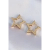 Pirinç Gold Renk Yıldız Küpe - TJ-BKP8982