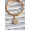 Pirinç Gold Renk Zirkon Taşlı Çapa Model Ajda Charm - TJ-BC1000