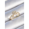 Pirinç Gold Renk Zirkon Taşlı Kadın Yüzük - TJ-BYK3442