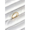 Pirinç Gold Renk Zirkon Taşlı Kadın Yüzük - TJ-BYK3903