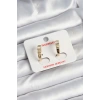 Pirinç Gold Renk Zirkon Taşlı Vintage Kadın Küpe - TJ-BKP11244