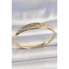 Pirinç Gold Renk Zirkon Taşlı Yıldız İşlemeli Kadın Kelepçe - TJ-BB6918