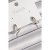 Pirinç Gümüş Renk Zirkon Taşlı Yılan Model Kadın Küpe - TJ-BKP9789