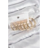 Pirinç Halka Model Gold Renk Kadın Set Küpe - TJ-BKP11043