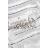 Pirinç Halka Model Gümüş Renk Kadın Set Küpe - TJ-BKP11056