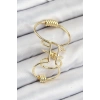 Pirinç Halkalı Model Gold Renk Kıkırdak Küpe - TJ-BKP11060