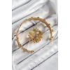 Pirinç Topcuk Model Gold Renk Bileklik Yüzük Set - TJ-BB7602