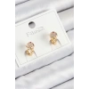 Pirinç Zirkon Taşlı Dondurma Model Gold Renk Çocuk Küpe - TJ-BKP11201