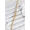 Pirinç Zirkon Taşlı Kelebek Model Gold Renk Kadın Bileklik - TJ-BB7541
