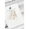 Pirinç Zirkon Taşlı Model Gold Renk Sağ Kıkırdak Küpe - TJ-BKP11000