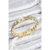 Pirinç Zirkon Taşlı Yıldız Model Gold Renk Lastikli Kadın Bileklik - TJ-BB7494