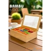Poşet Çay Kutusu Ahşap Sallama Çay Organizer Kahve Şeker Aksesuar Kutusu 721846