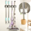 Pratik Organizer 4'lü Yapışkanlı Fırça Paspas Mop Fırça Sabitleyici Ergonomik Alet Aparatı (4887)