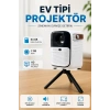 Projector Ev Tipi 64 Gb 2 Gb Rem Hafıza Hd Görüntü Kumandalı