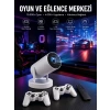 Projeksiyon Cihazı Video Oyun Konsolu Projektör Taşınabilir Ayaklı Çift Kollu 4k Çözünürlüklü