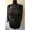 Püsküllü Deri Ceket Harness, Şık Deri Harness Ceket - Brf999