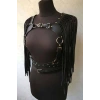 Püsküllü Deri Ceket Harness, Şık Deri Harness Ceket - Brf999